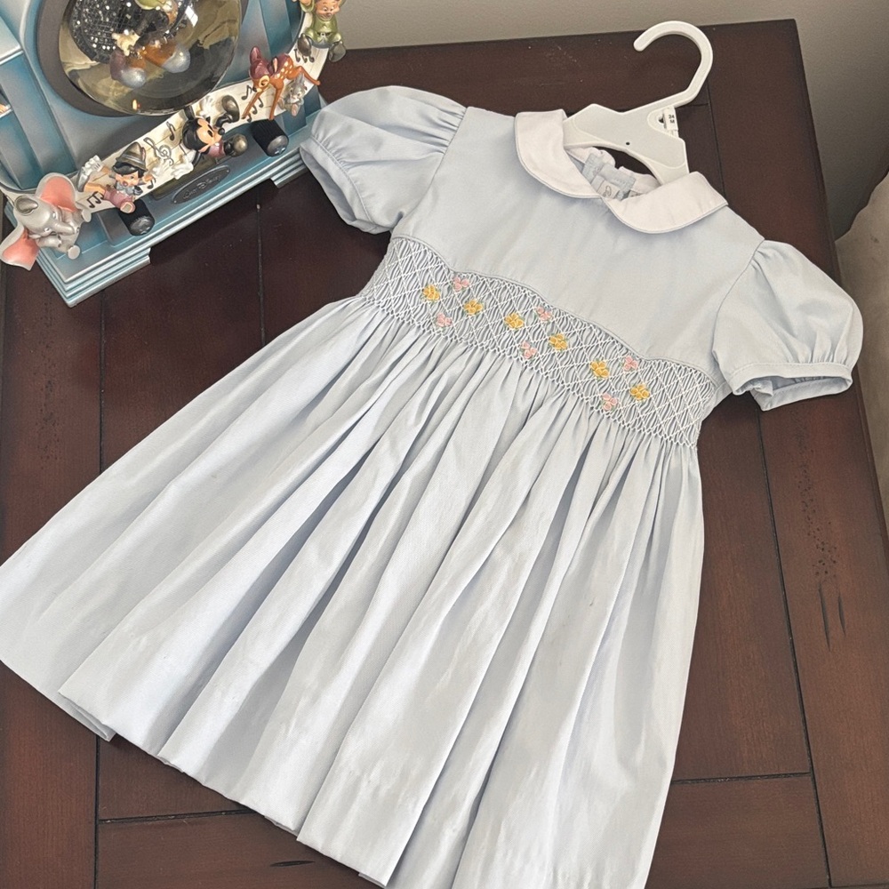 Carriage Boutique Light Blue Smocked Dress